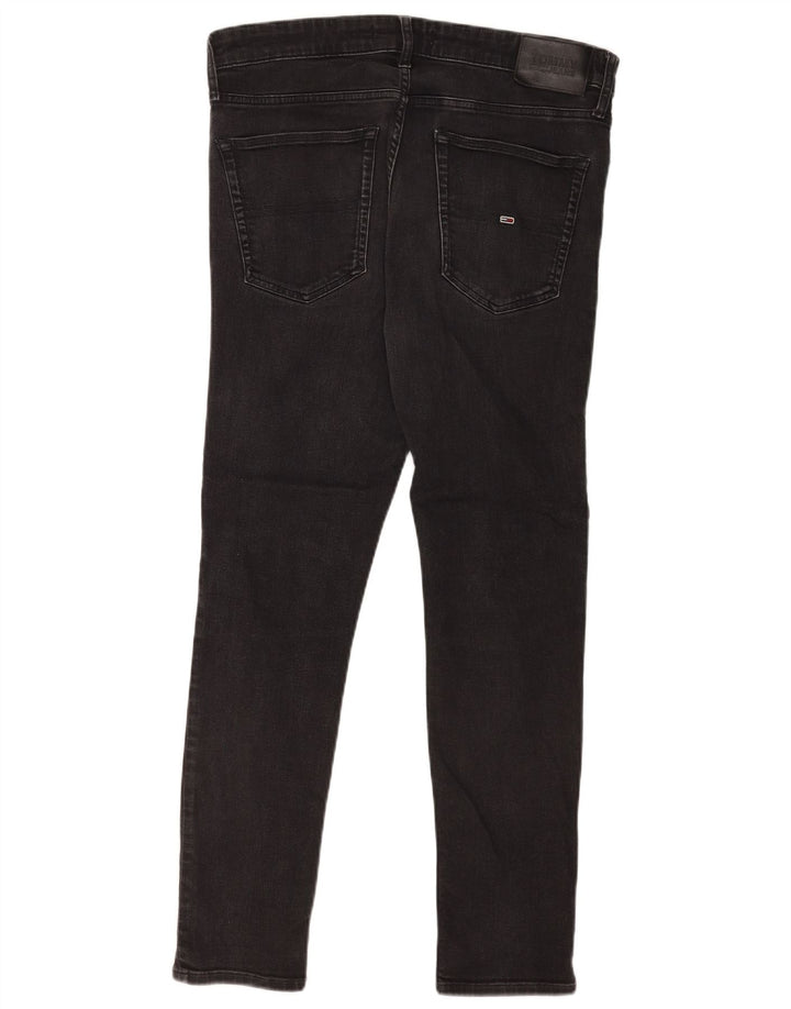 Tommy Hilfiger Herre Slim Jeans W34 L29 Sort Bomuld