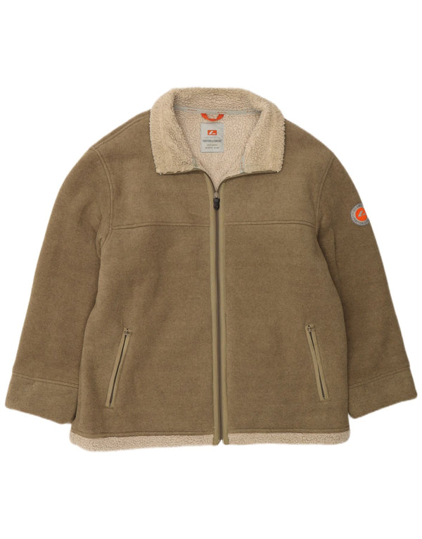 Vintage Mens Sherpa Jacket UK 42 XL Khaki Polyester