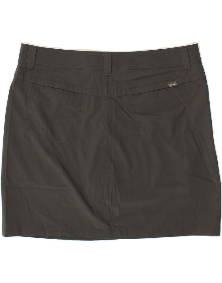 EDDIE BAUER Womens Low Waist Mini Skirt US 14 XL W38 Grey Polyester Vintage Eddie Bauer and Second-Hand Eddie Bauer from Messina Hembry 