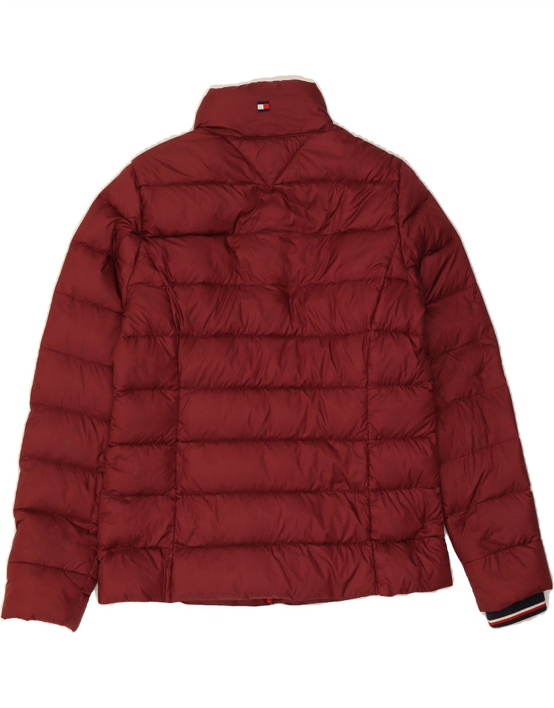 TOMMY HILFIGER Womens Oversized Padded Jacket UK 10 Small Burgundy Vintage Tommy Hilfiger and Second-Hand Tommy Hilfiger from Messina Hembry 