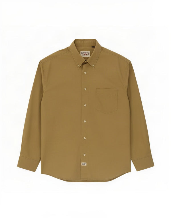 Carrera herreskjorte str. 41/42 Large Khaki Bomuld
