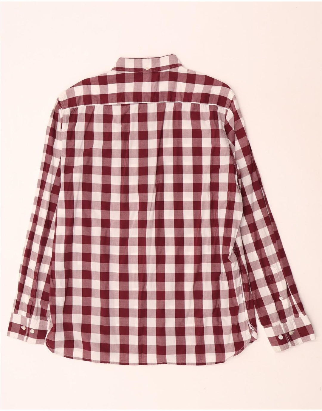 French Connection Herreskjorte XL Burgundy Gingham Cotton