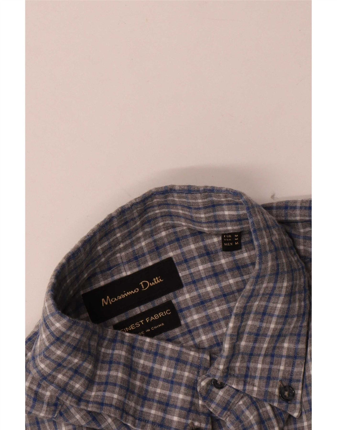 Massimo Dutti herreskjorte mellemgrå ternet