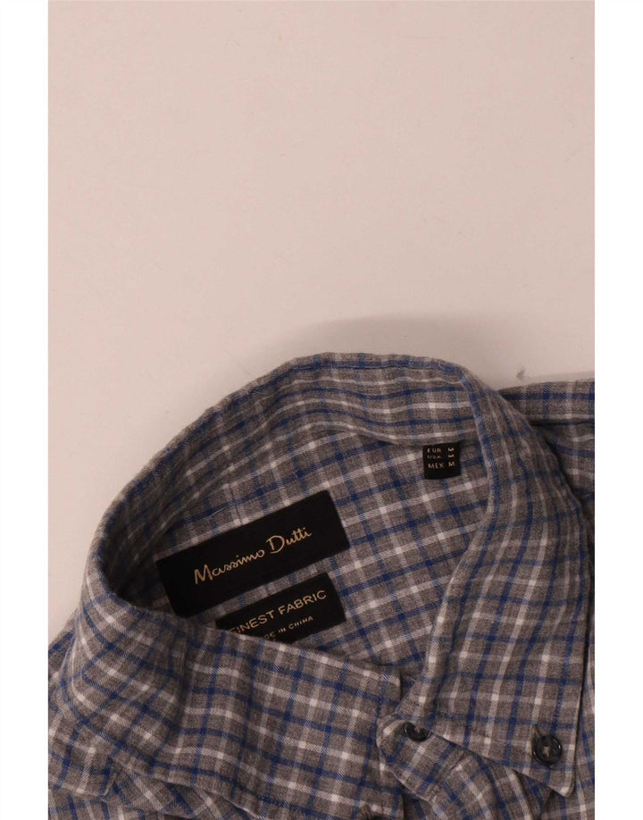 Massimo Dutti herreskjorte mellemgrå ternet