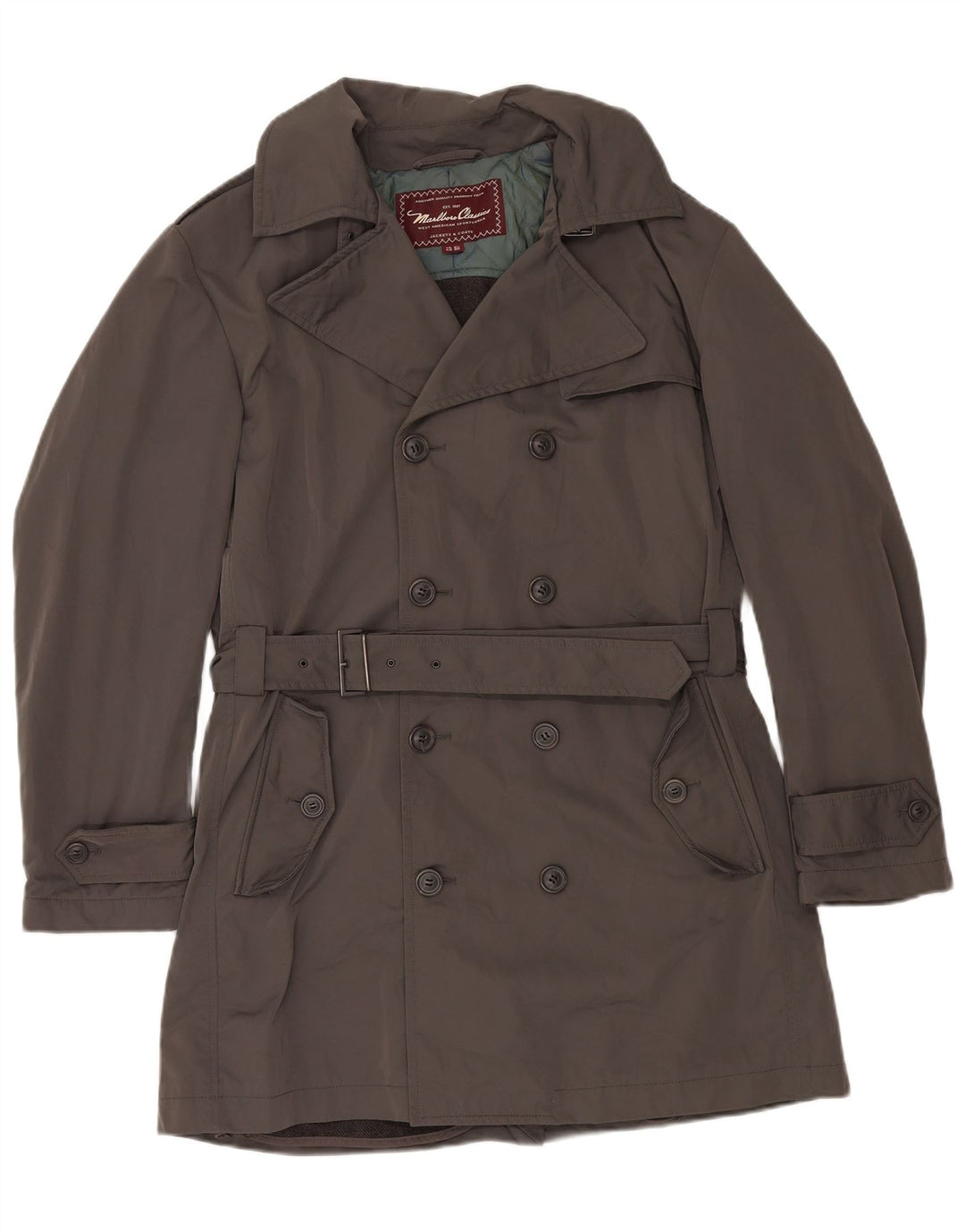 Marlboro Classics Trench Coat til kvinder EU 50 Large Grå Polyester