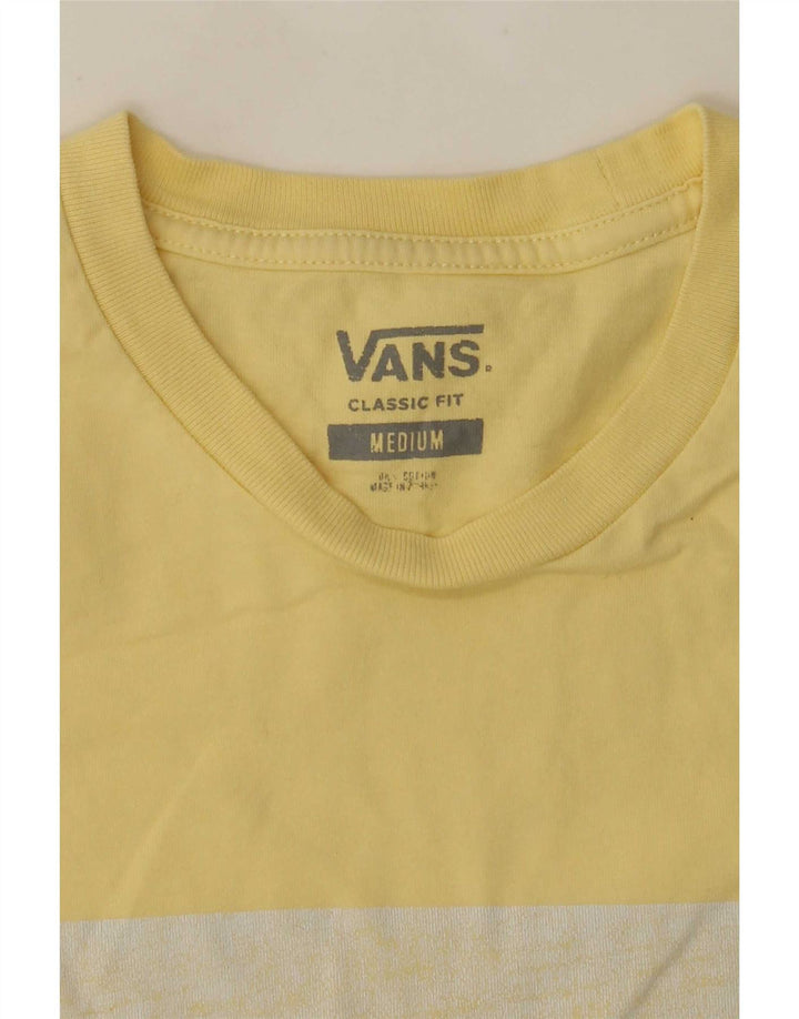 Vans Herre Classic Fit Grafisk T-Shirt Top Medium Gul