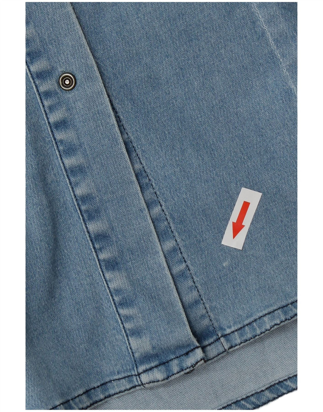 Max Mara Dame Denim Shirt UK 12 Medium Blue Bomuld