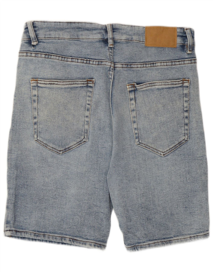 Zara Herre Denim Shorts EU 42 Large W32 Blå Bomuld