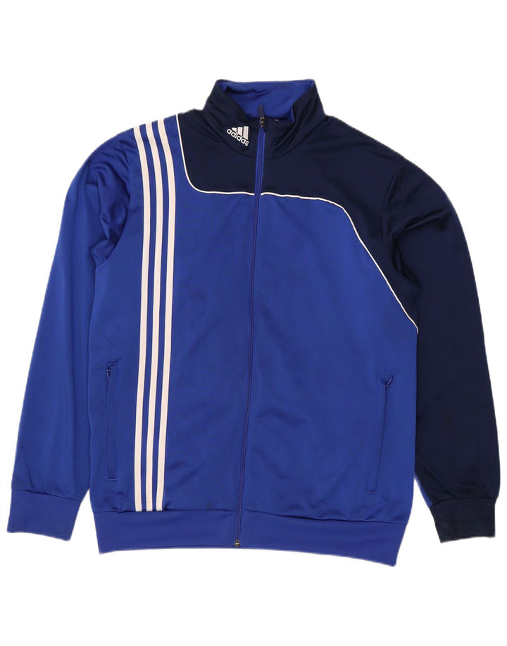 Adidas Træningsdragt til mænd Topjakke UK 42/44 Stor blå farveblok polyester