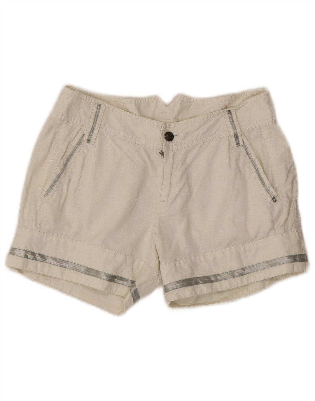 Diesel Dame Hot Pants W28 Medium Hvid Linned