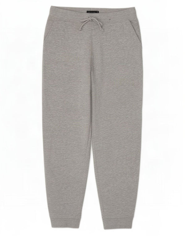 Marks & Spencer Womens Tracksuit Trousers Joggers UK 12 Medium Grey Cotton