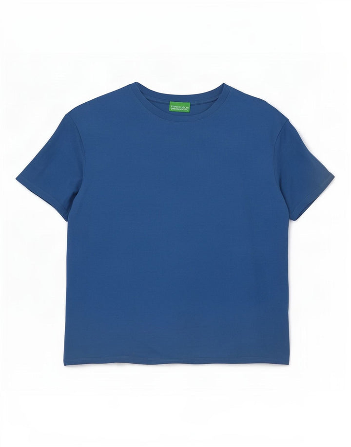 Benetton Dame T-Shirt Top UK 16 Large Blue