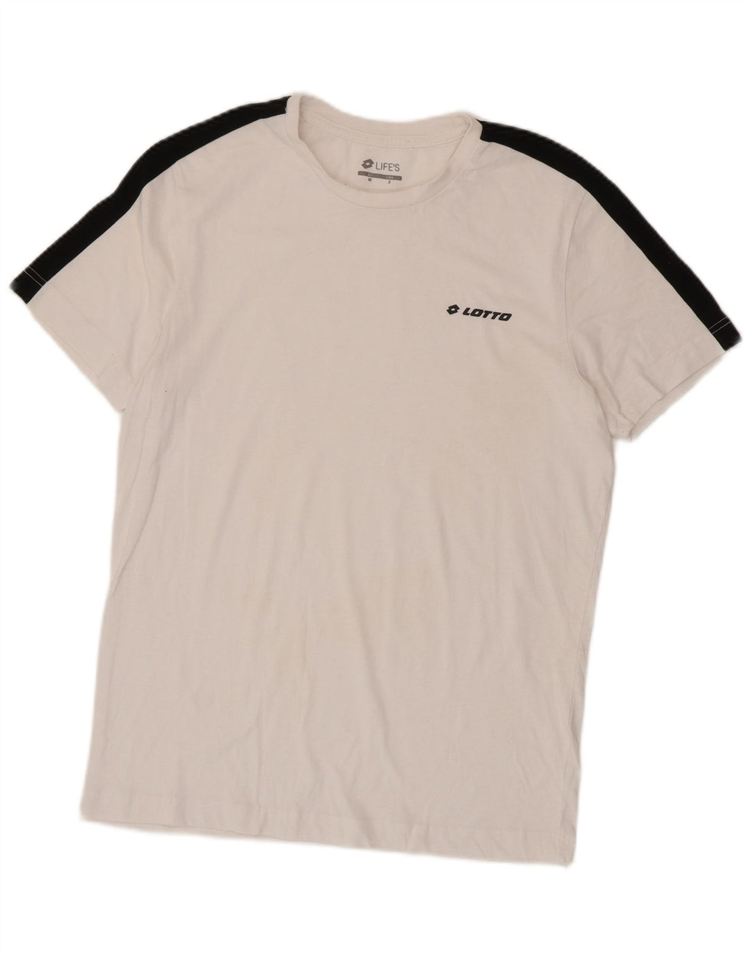LOTTO Herre Life's T-Shirt Top Medium White Colourblock