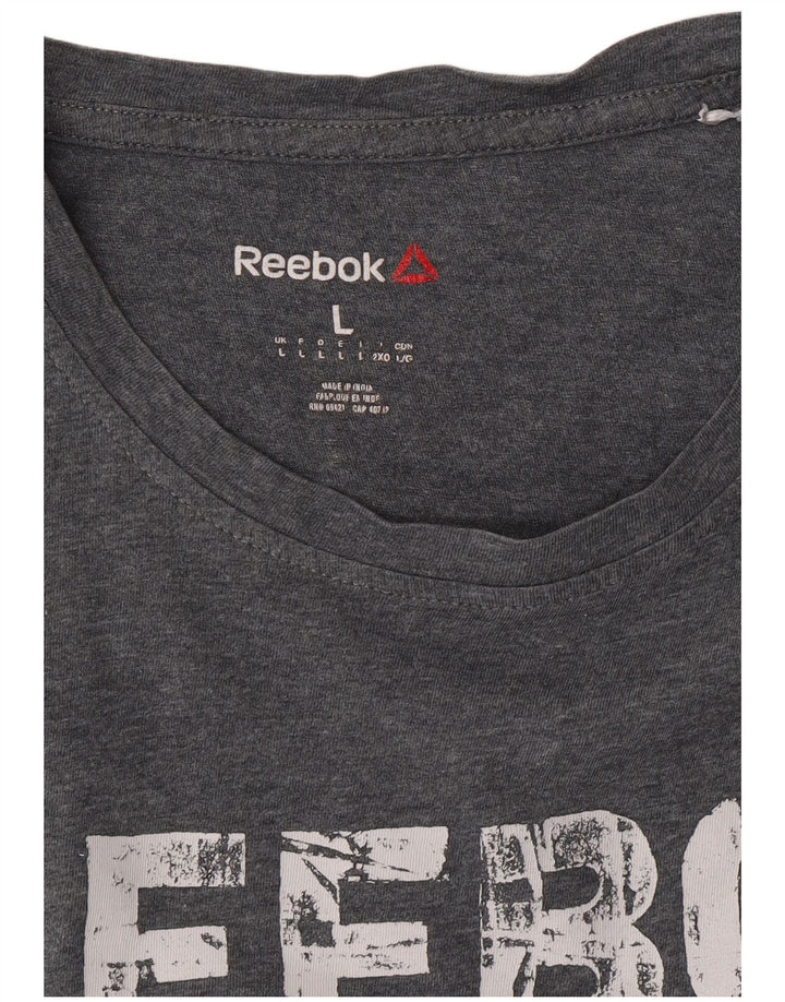 Reebok Herre Grafisk T-Shirt Top Stor Grå