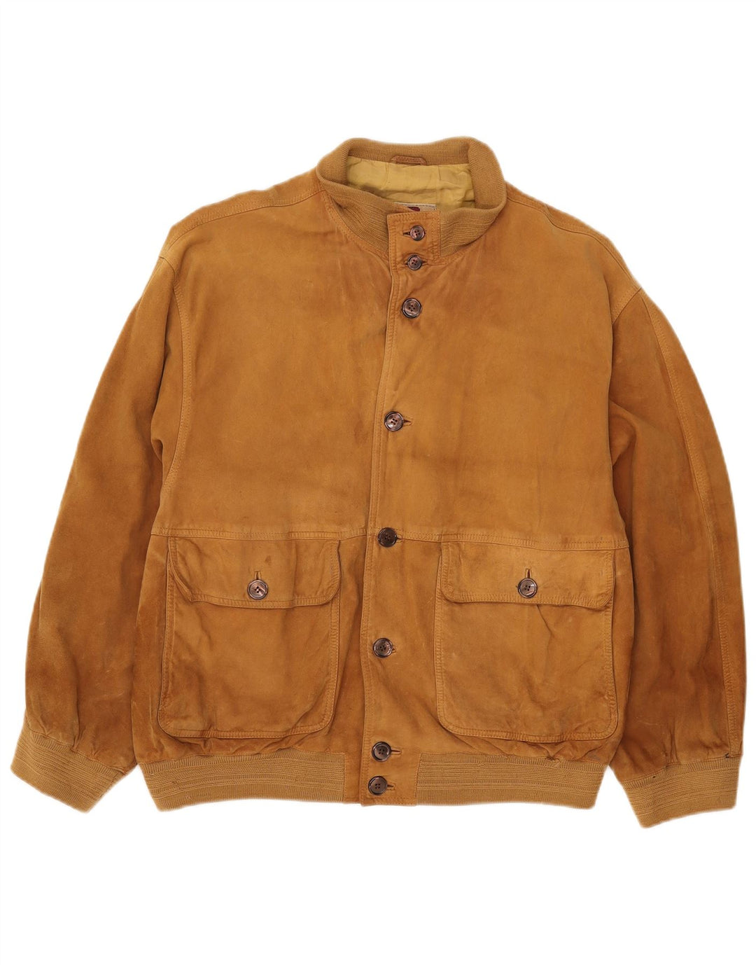 Vintage herre ruskind bomberjakke UK 40 Large Beige