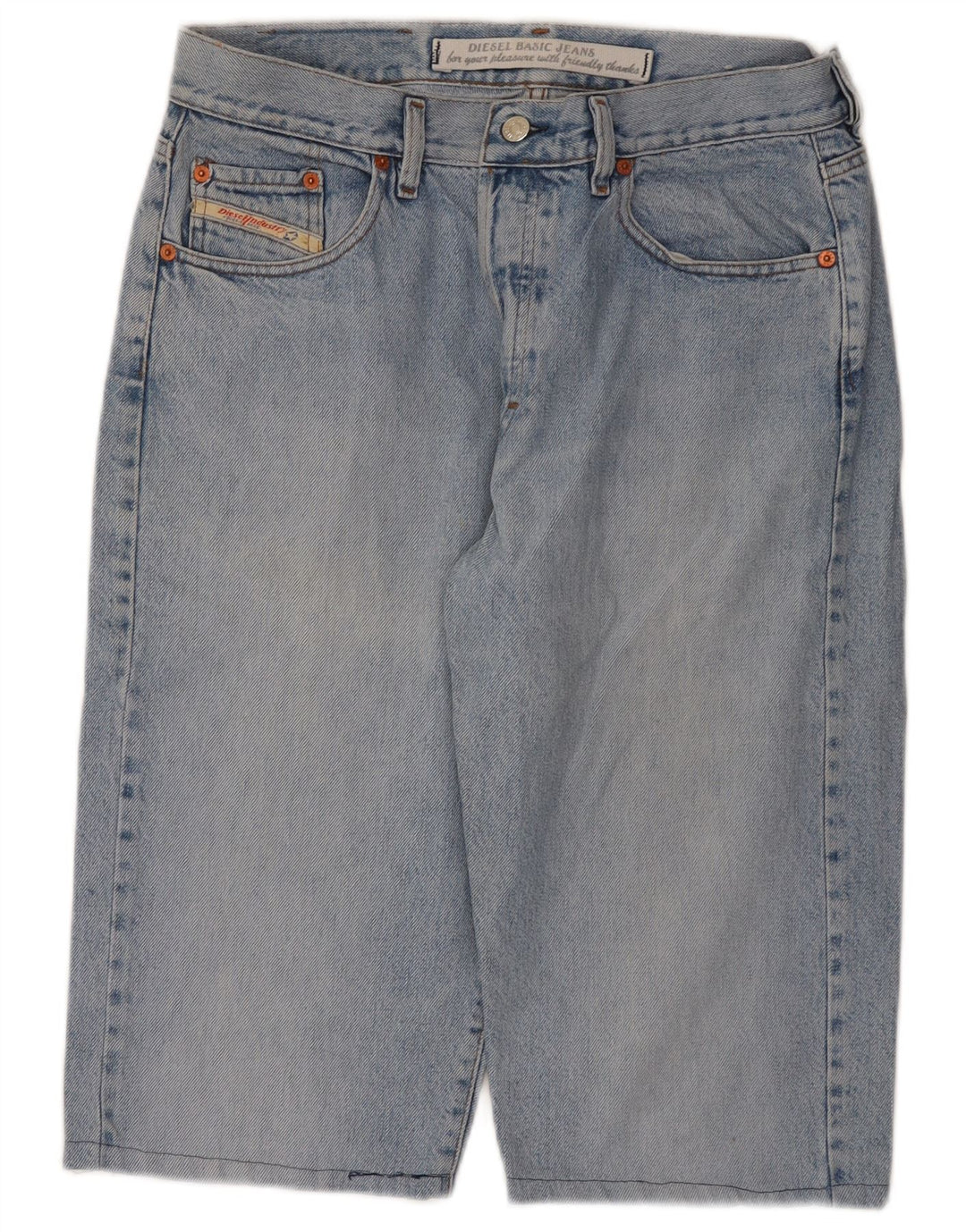 Diesel Herre Denim Shorts W34 Stor Blå Bomuld