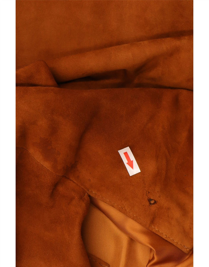 Jolly Dame Oversized ruskindsfrakke IT 50 XL brunt læder