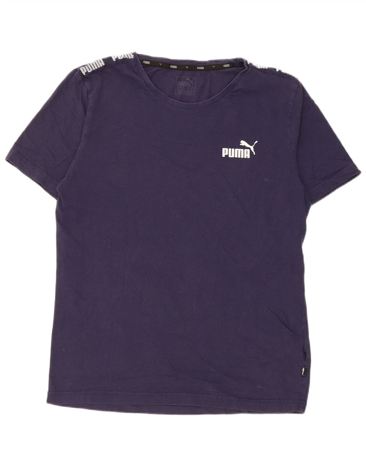 Puma Herre grafisk T-shirt Top Medium Navy Blue