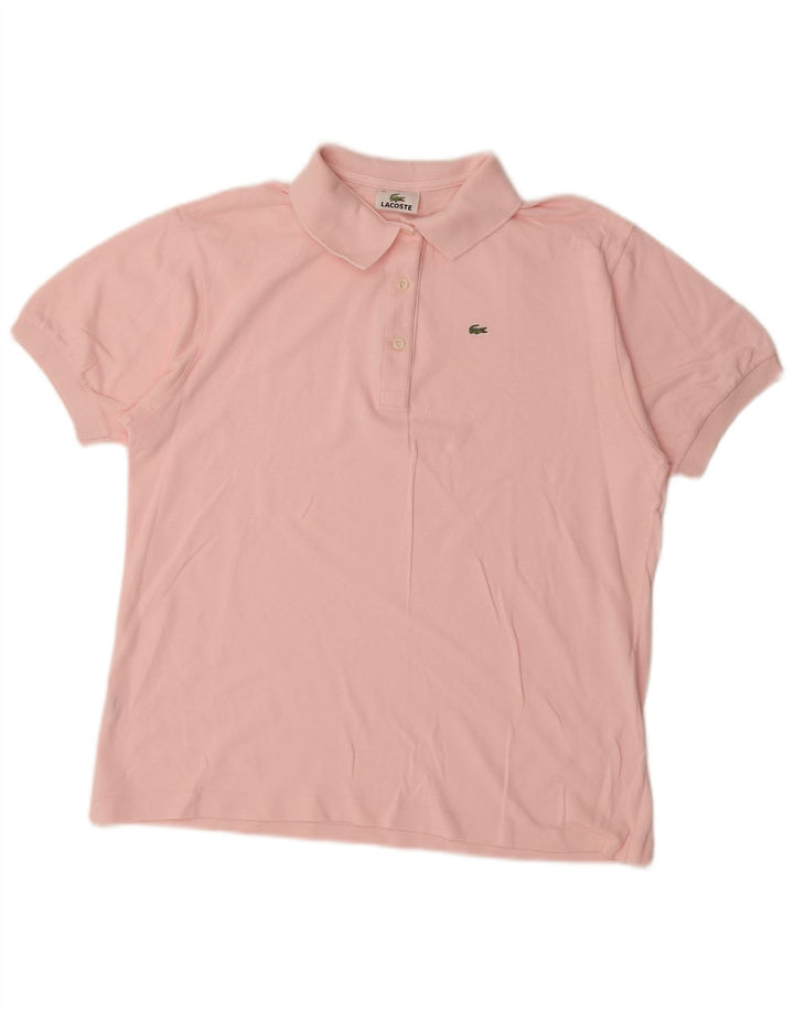 Lacoste Dame Polo Shirt Størrelse 44 Large Pink Bomuld