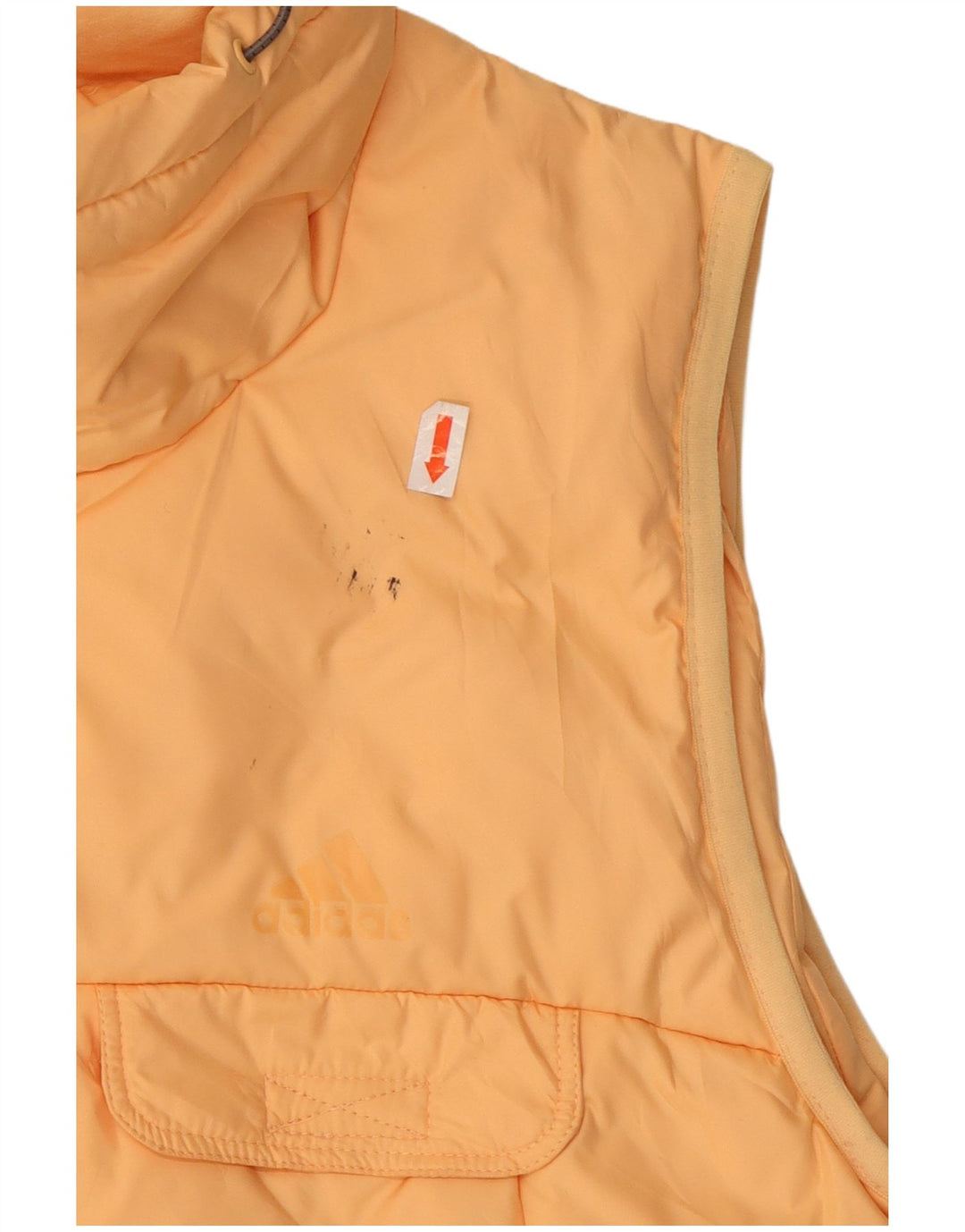 ADIDAS Polstret Gilet UK 10 Small Orange Polyester til kvinder