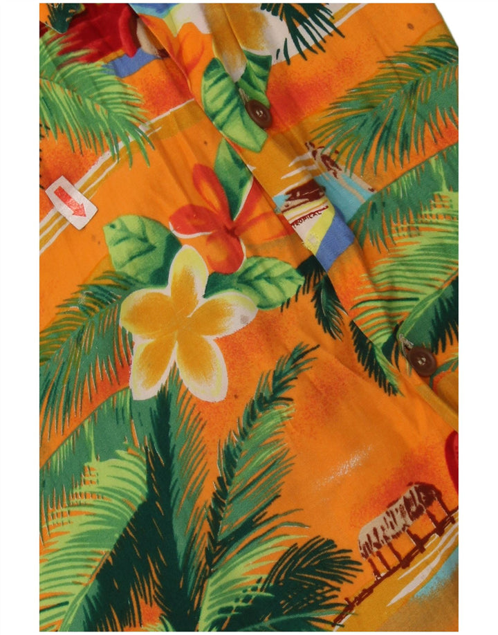 PETER ELLIOT Kortærmet herreskjorte Stor flerfarvet blomstret hawaiiansk