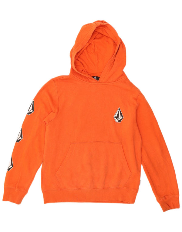Volcom Boys Graphic Hoodie Jumper 9-10 år Medium Orange Bomuld