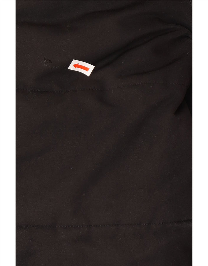 Superdry Dame Hætte Loose Fit Polstret Jakke UK 10 Small Black Winter