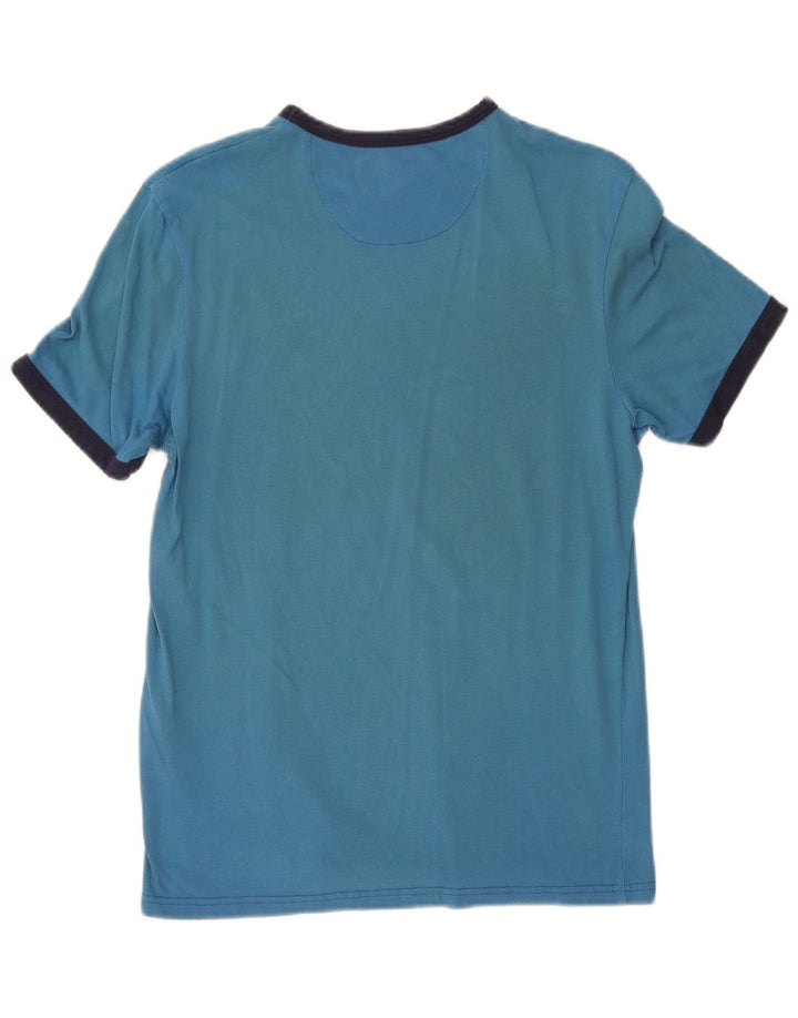 Lyle & Scott Herre T-Shirt Top Lille Blå Colourblock Bomuld