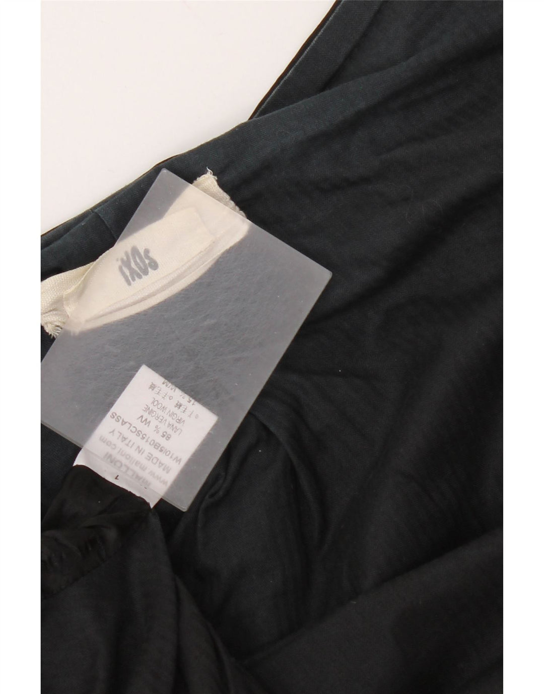 Vintage Womens Open Overcoat UK 10 Small Black Virgin Wool