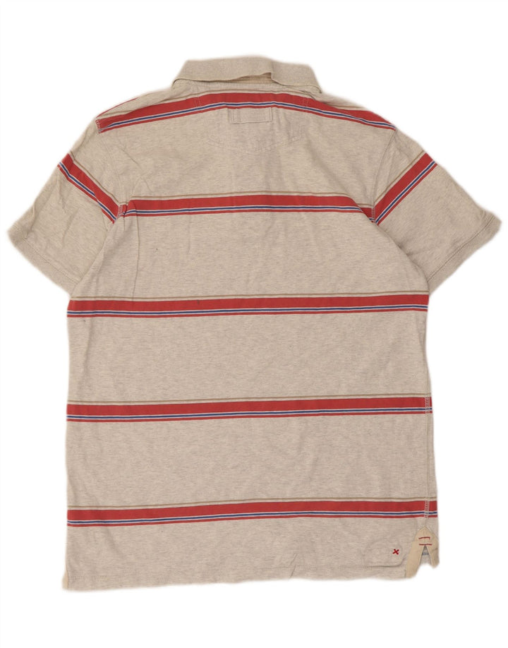 Fat Face herre poloshirt lille grå stribet bomuld