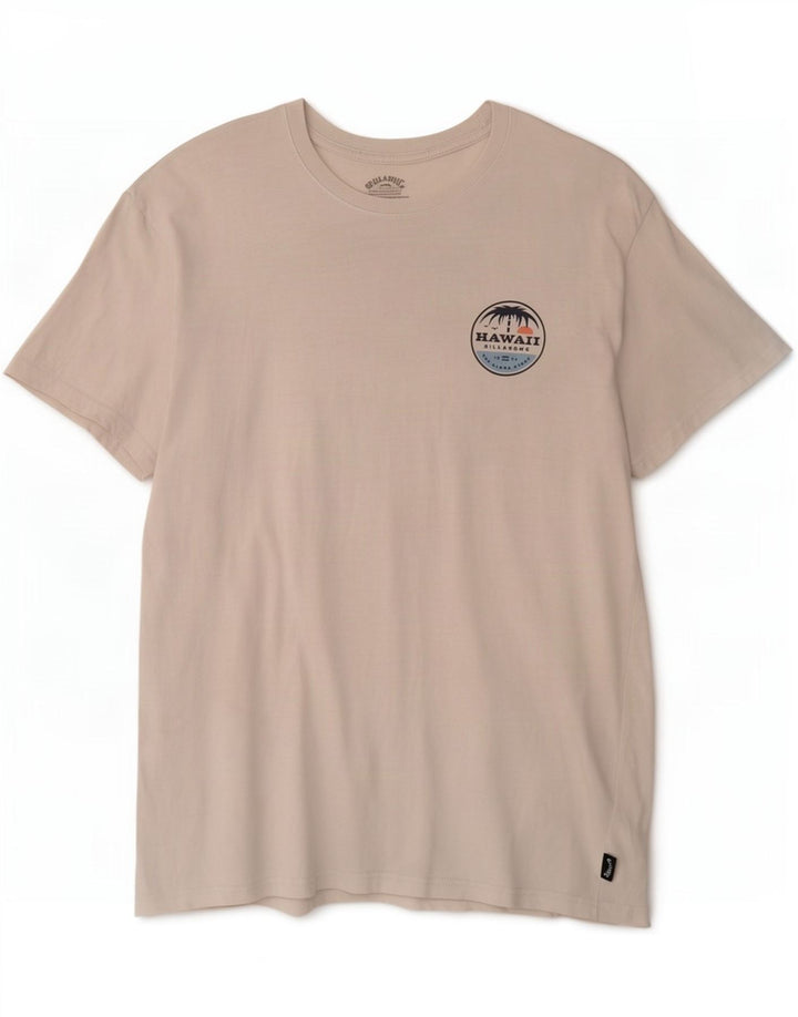 Billabong Herre Grafisk T-Shirt Top Stor Hvid Bomuld