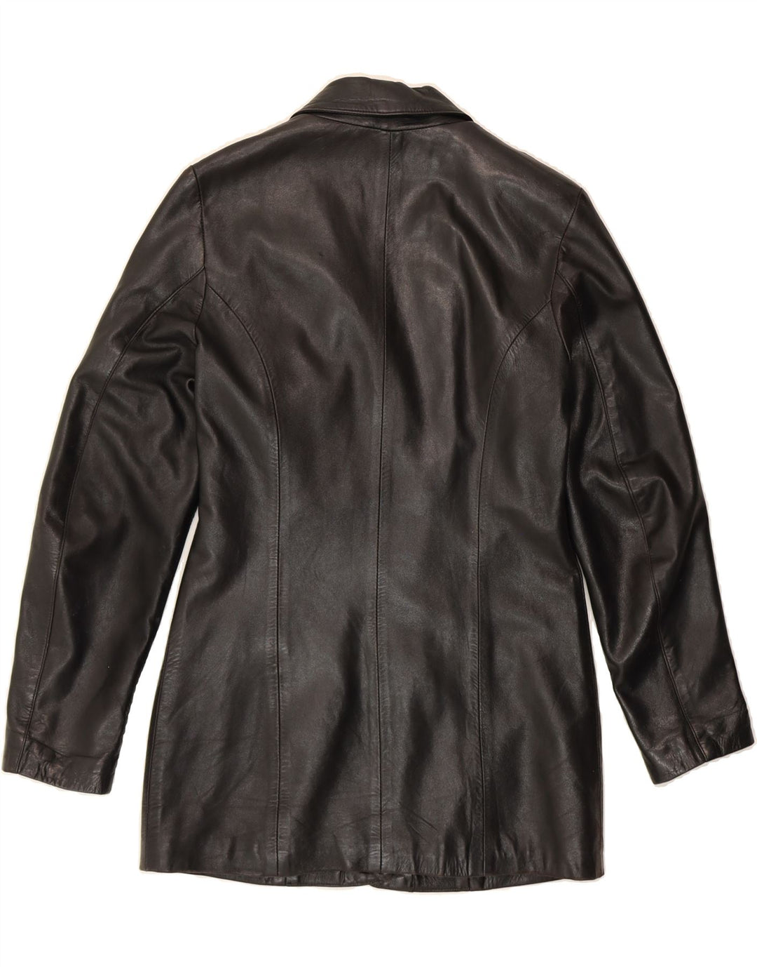 VINTAGE Womens Leather Jacket UK 14 Medium Black Leather Vintage Vintage and Second-Hand Vintage from Messina Hembry 