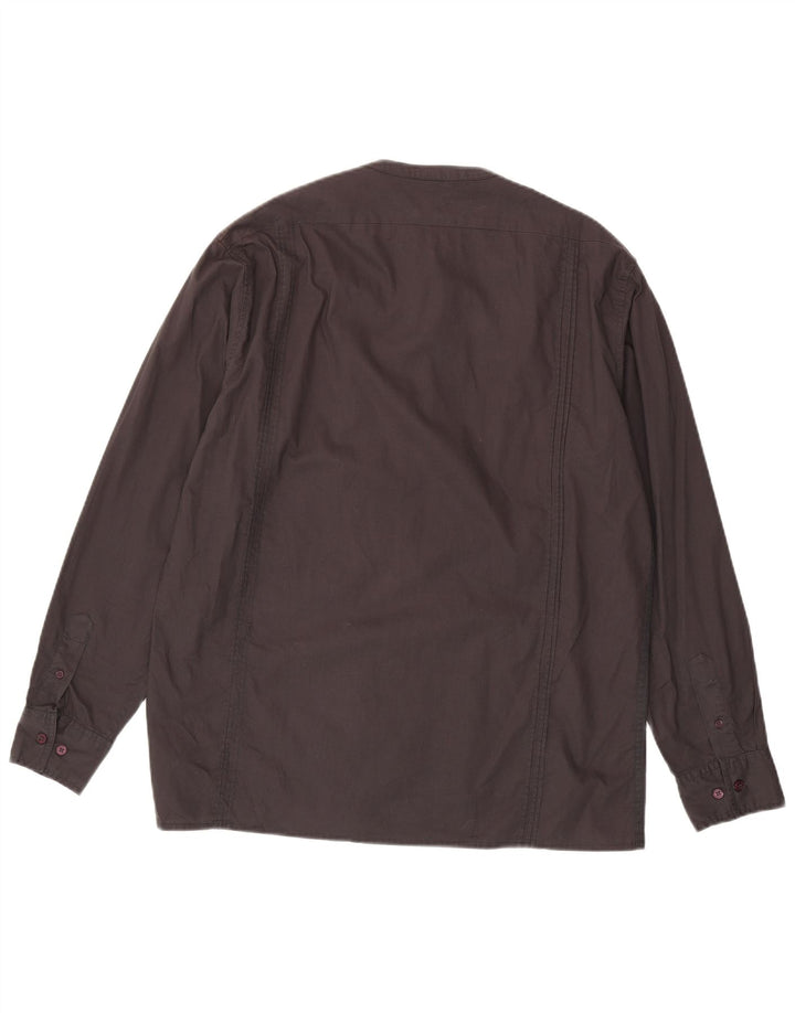 Benetton Herre Pullover Shirt Stor Grå Colourblock Bomuld