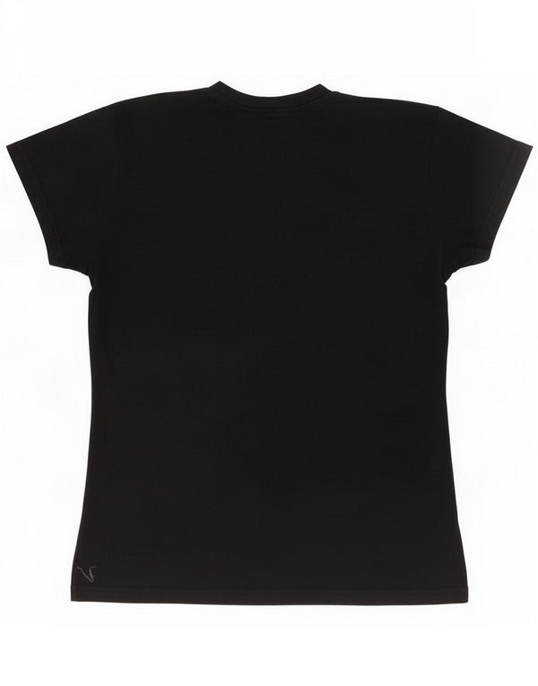 Hard Rock Cafe Womens New York Graphic T-Shirt Top UK 12 Medium Black