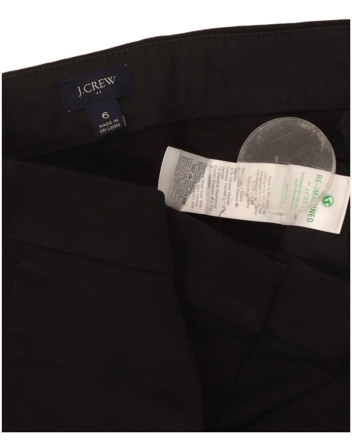 J. CREW Womens Cropped Trousers US 6 Medium W30 L24 Black Bomuld