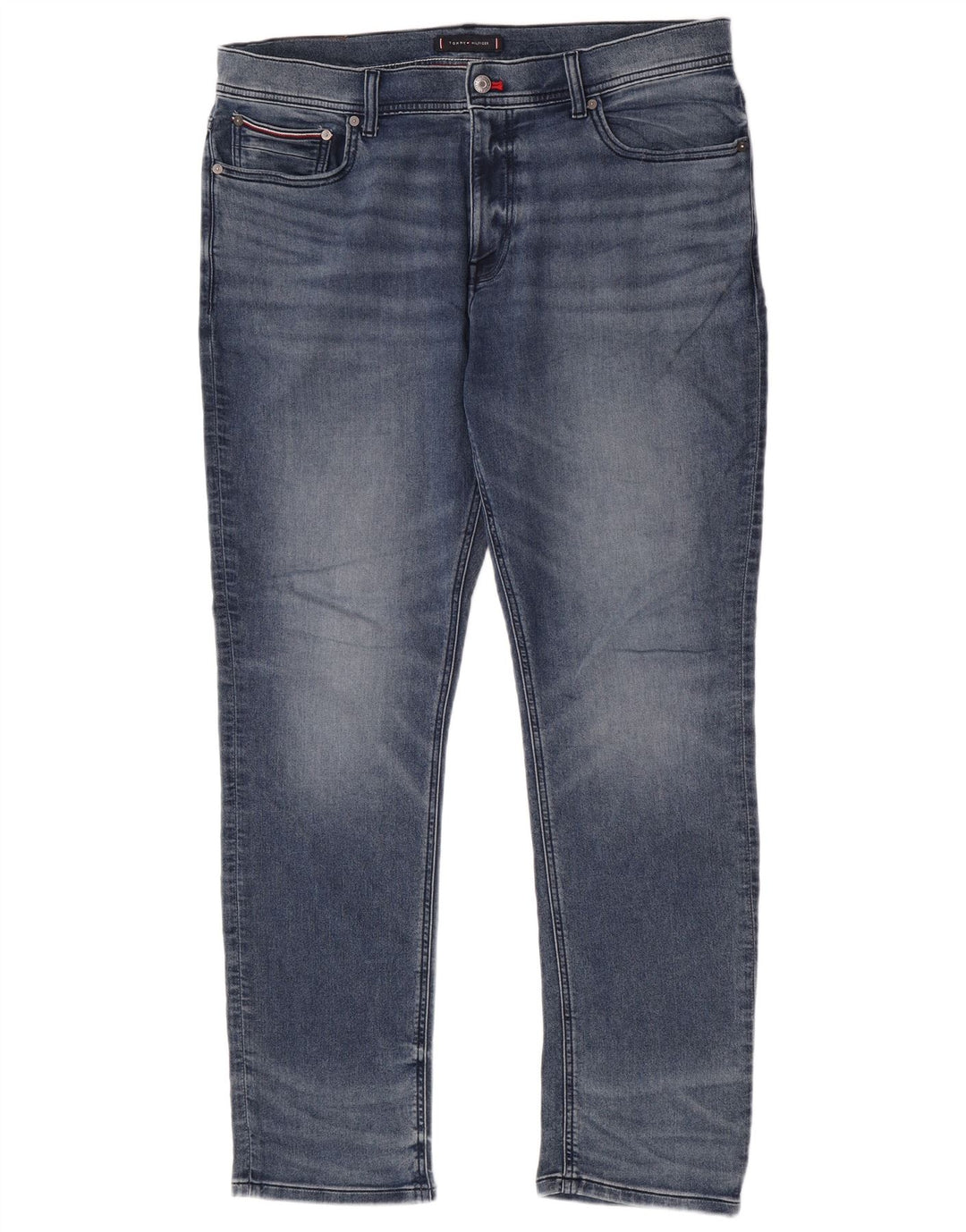 Tommy Hilfiger Herre Slim Jeans W36 L32 Blå Bomuld