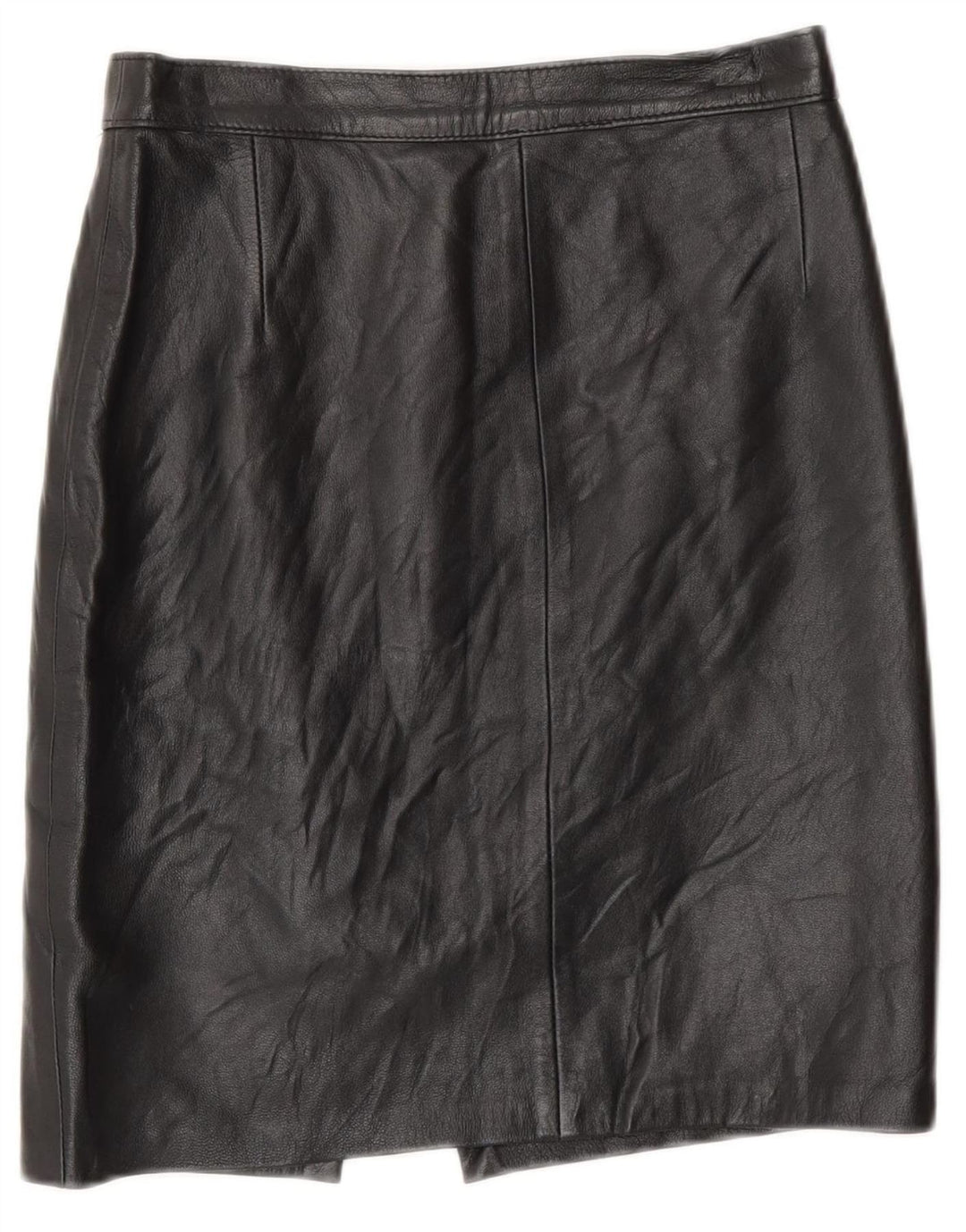 Vintage lædernederdel til kvinder IT 42 Medium W26 Sort