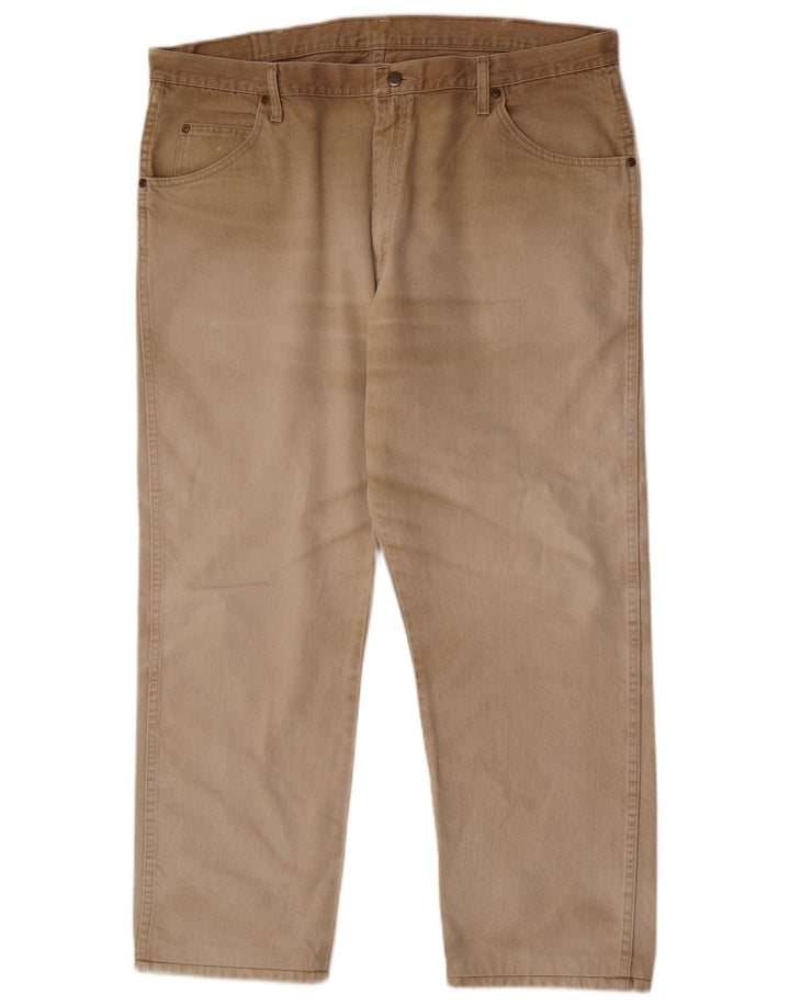 Wrangler Straight Jeans til mænd W42 L30 Beige Bomuld