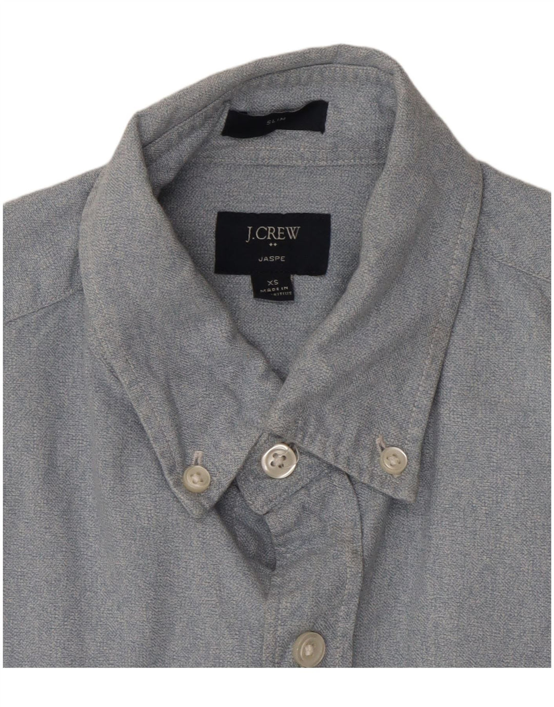 J. CREW Herre Slim Fit skjorte XS blå bomuld