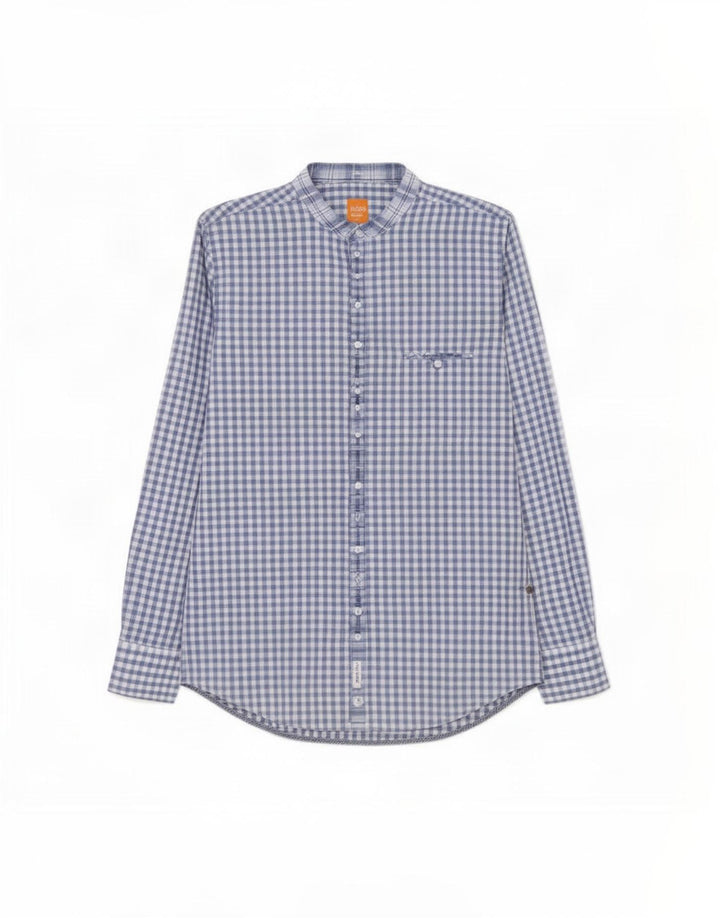 Hugo Boss Herreskjorte Medium Blue Gingham Cotton