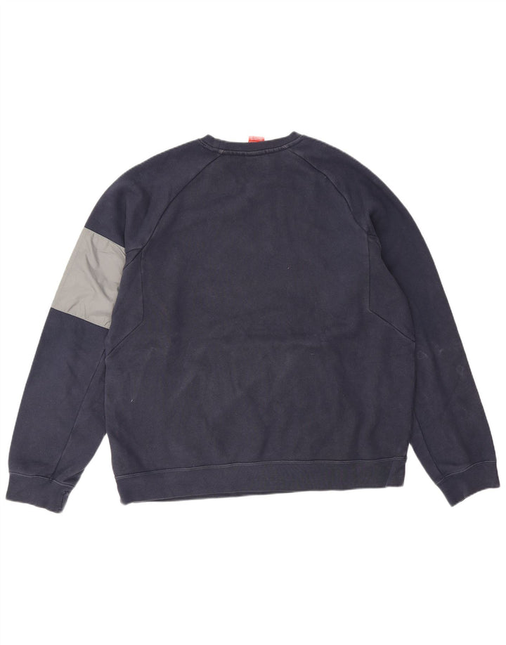 Nike Herre Sweatshirt Jumper Large Marineblå Colourblock Bomuld