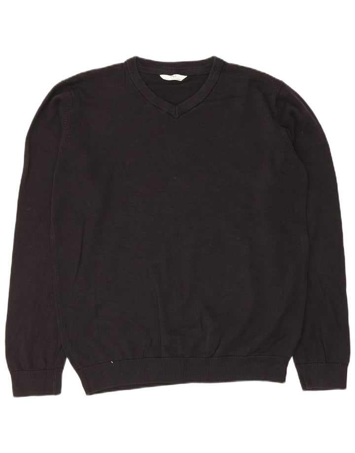 Marks & Spencer Boys V-hals sweater 15-16 år Sort bomuld