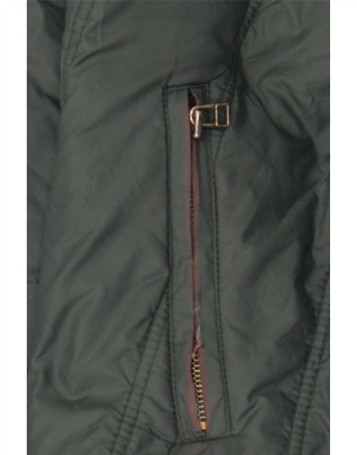 Zara Polstret Herrejakke UK 40 Stor Grøn Nylon