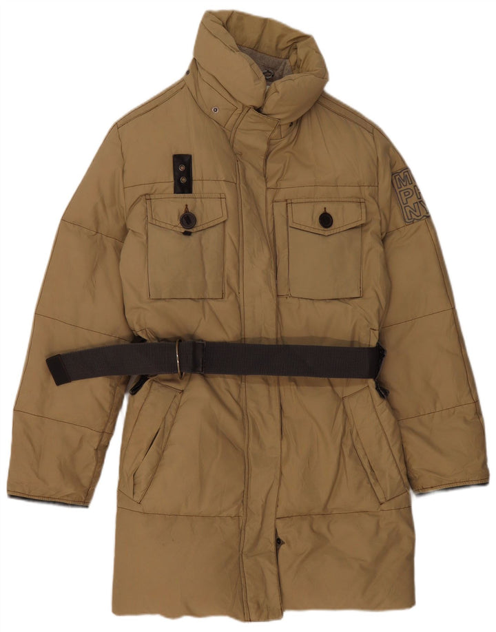 Murphy & Nye Dame Hætte Polstret Frakke UK 14 Medium Khaki Polyamid