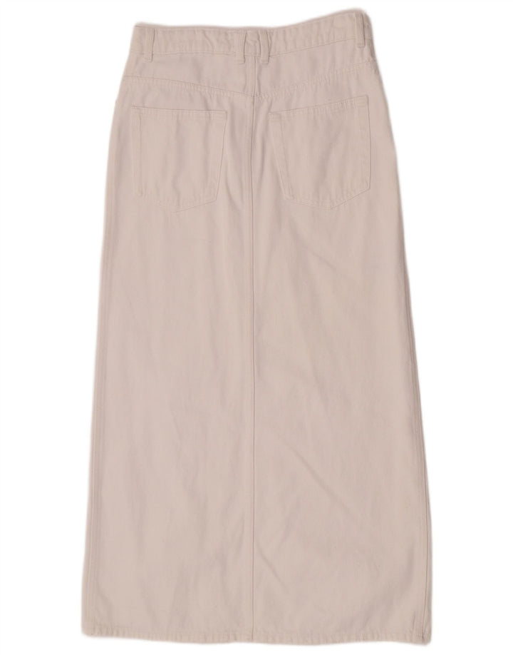 Mango Dame Denim Nederdel Medium W30 Hvid Bomuld