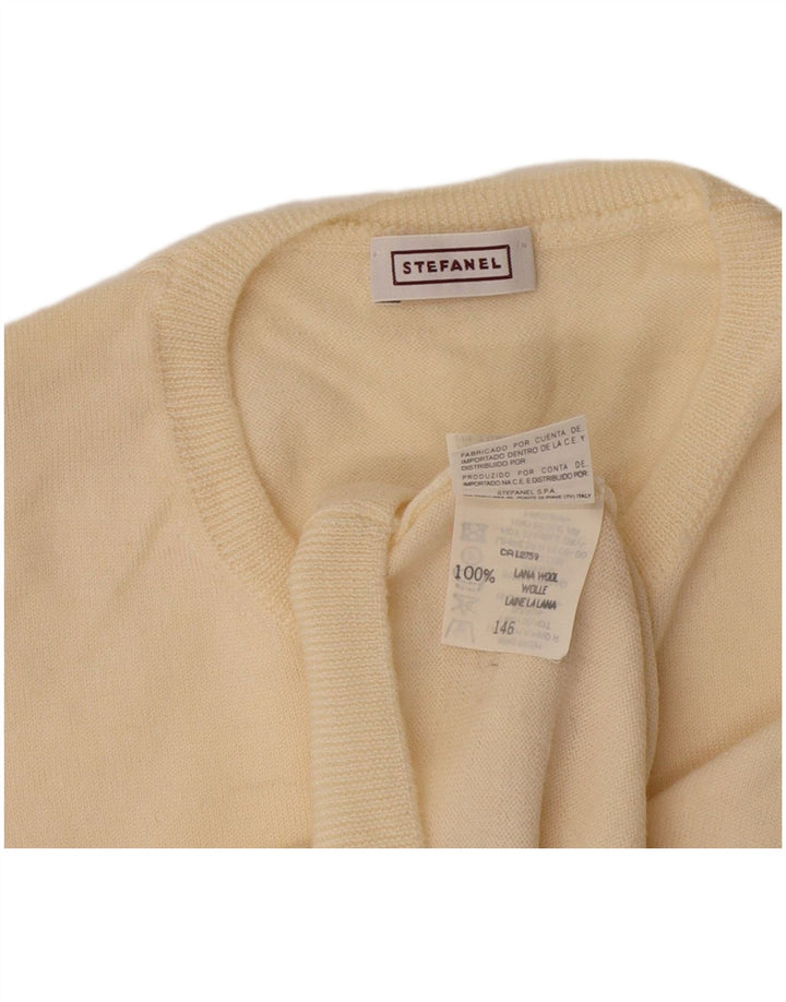 Stefanel Dame Vest Tank Top IT 46 Large Off White Uld