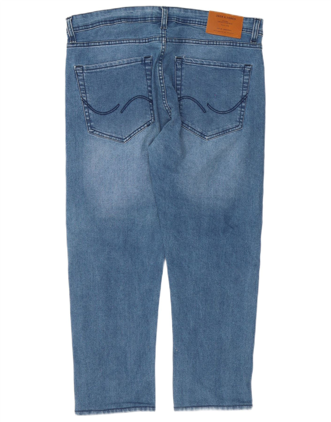 Jack & Jones Herre Slim Straight Jeans W36 L26 Blå Bomuld