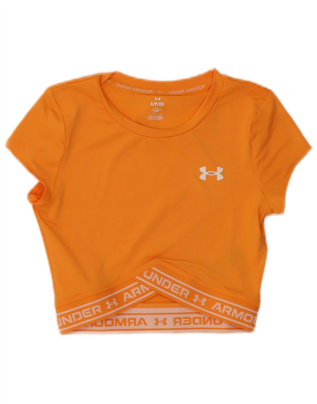 Under Armour Womens Fitted Graphic 2-delt sæt UK 10 Small Orange