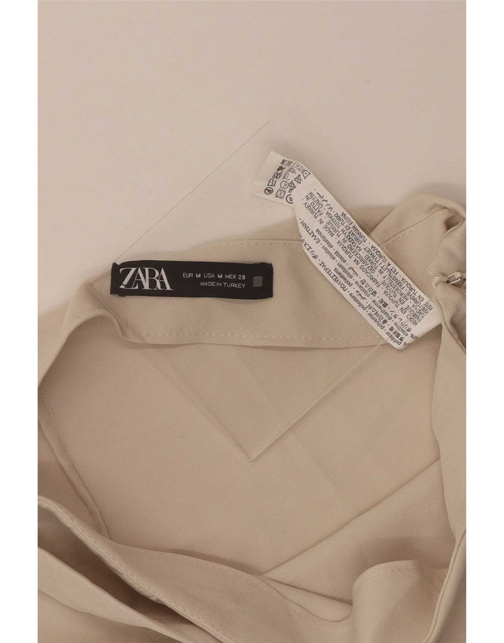 Zara Dame Mininederdel Medium W28 Beige Polyester