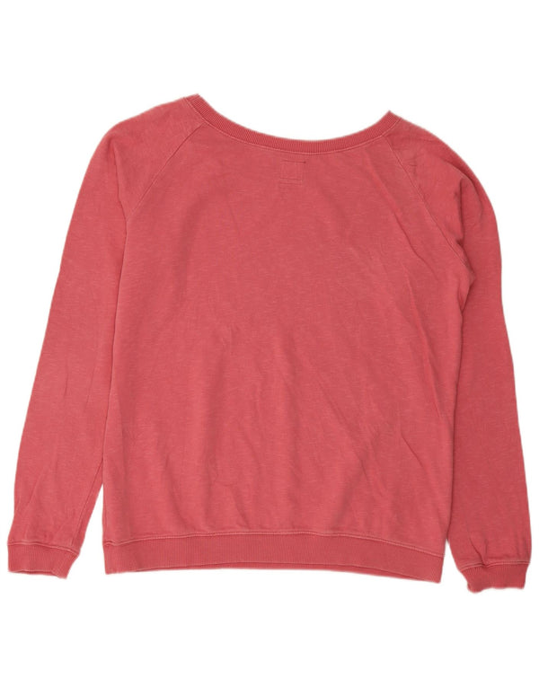 Superdry Graphic Sweatshirt Jumper UK 16 Large Pink Bomuld